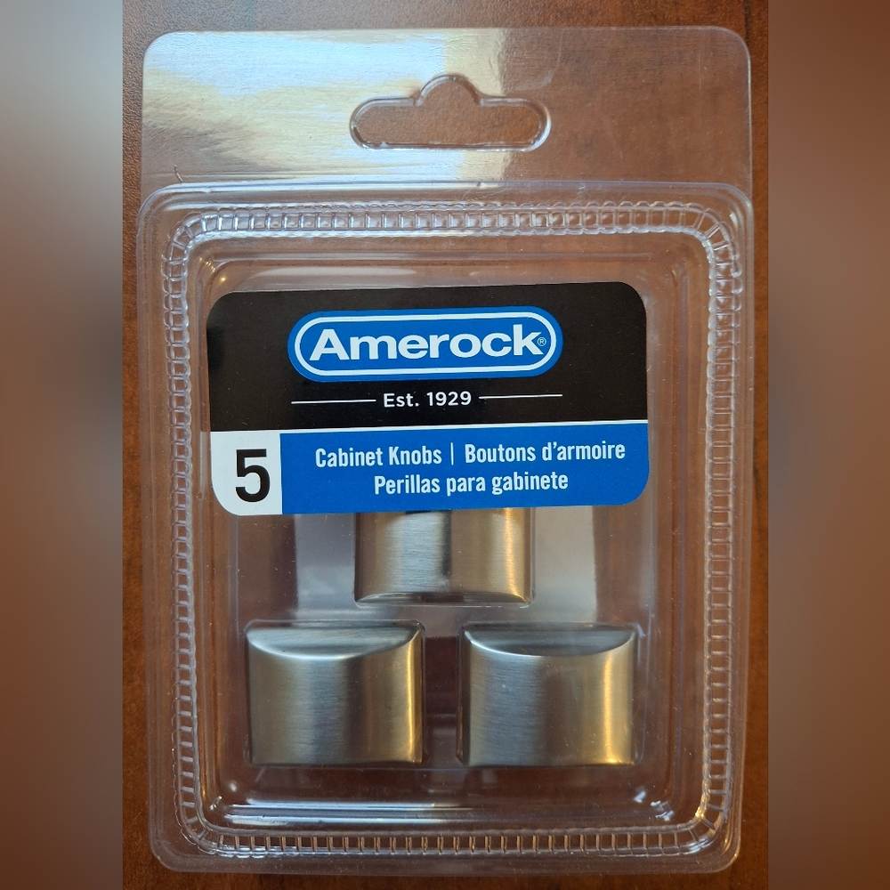 Amerock Candler Rectangle Cabinet Knobs Satin Nickel 5 Pack 5PK29340G10